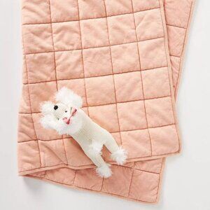 NWT Anthropologie Acid Wash Baby Blanket | Peach Pink Coral